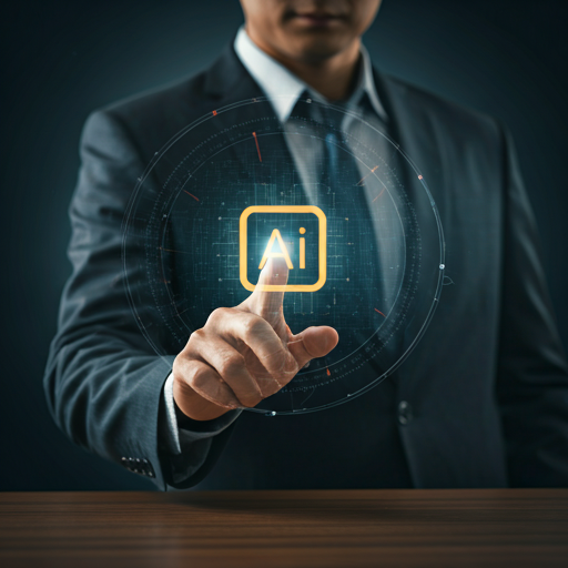 Professional using AI dashboard